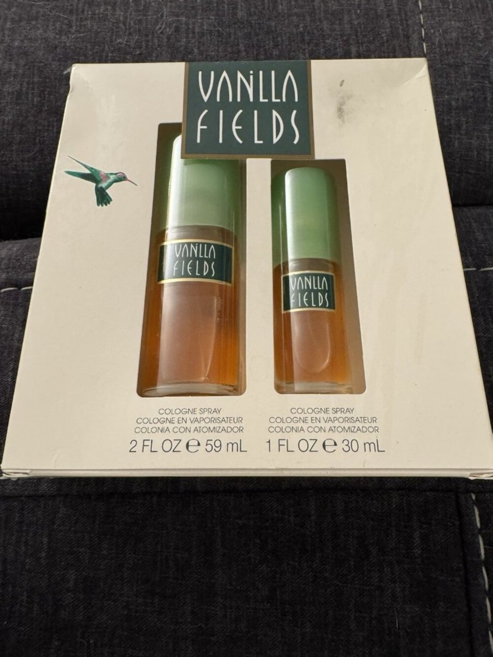 Vanilla Fields for Women by Coty Cologne Spray 2 oz. & 1 oz. Gift Set New D38
